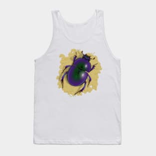 Egyptian Scarab Beetle sitting on the sand Tank Top